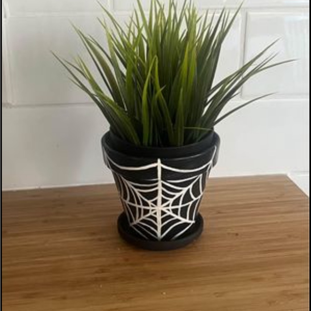 Spiderweb Ceramic Flower Pot